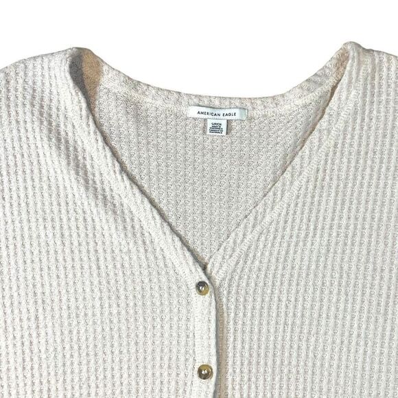 American Eagle Waffle Cardigan Sz S - Picture 5 of 14